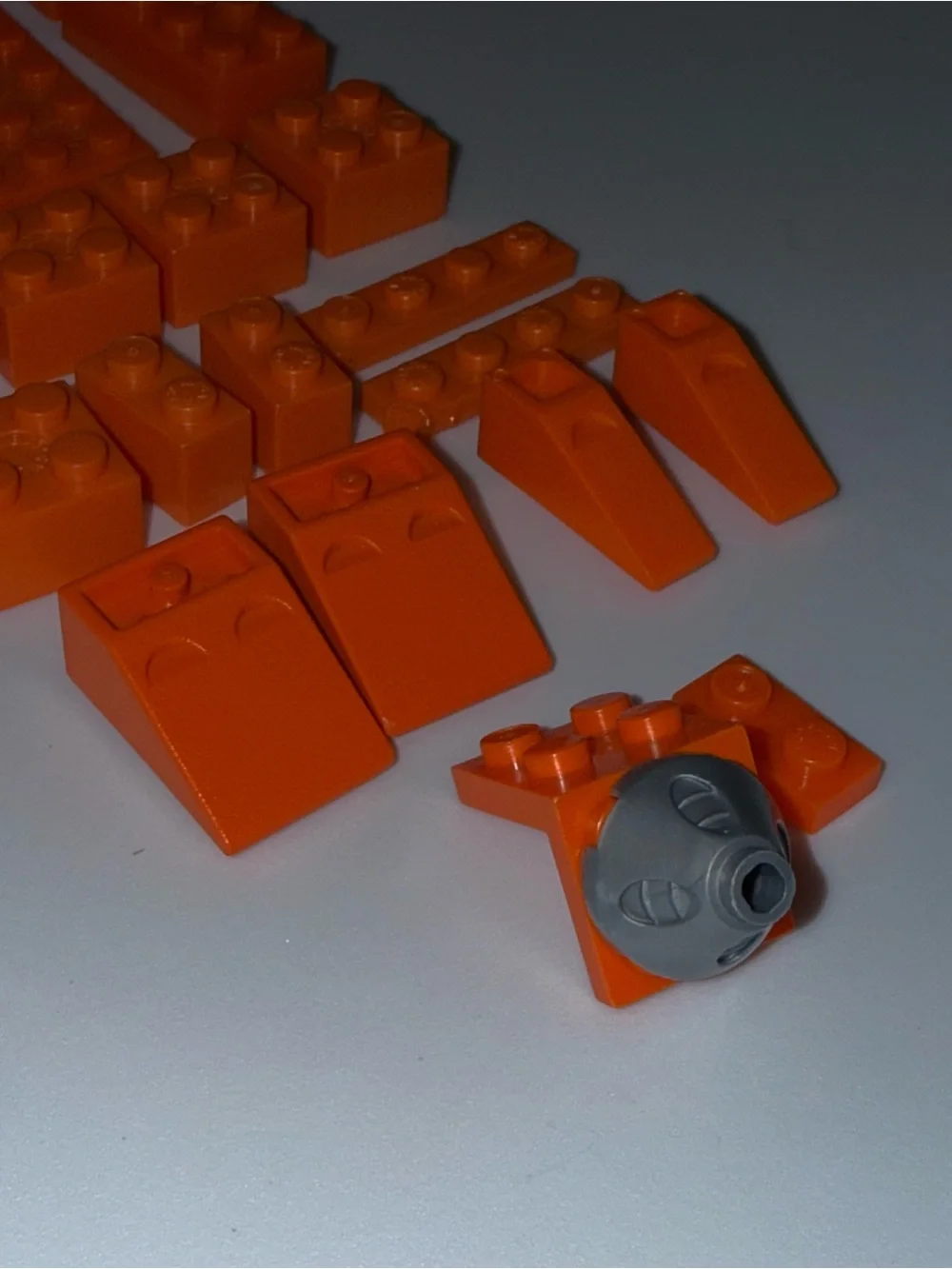 LEGO 18 orange planks blocks pieces parts lot